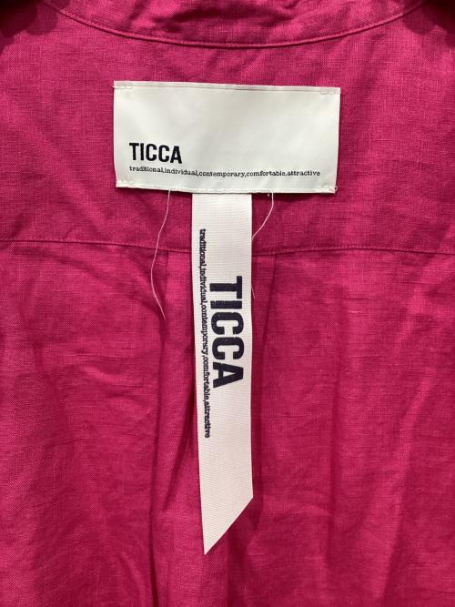 ticca（ティッカ）TICCA (ティッカ) リネンフレンチシャツ ピンク サイズ:Freeの古着・服飾アイテム