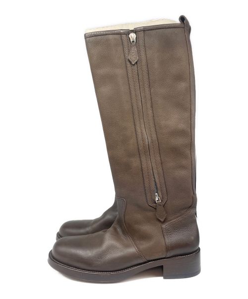 HERMES（エルメス）HERMES (エルメス) ジョッキーブーツ ブラウン サイズ:SIZE 37の古着・服飾アイテム