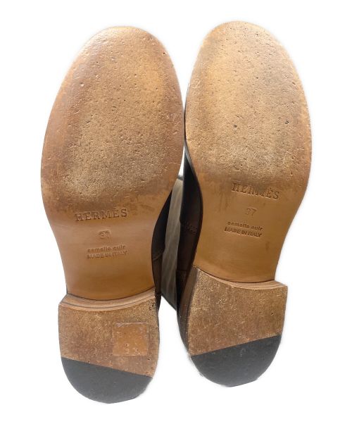 HERMES（エルメス）HERMES (エルメス) ジョッキーブーツ ブラウン サイズ:SIZE 37の古着・服飾アイテム
