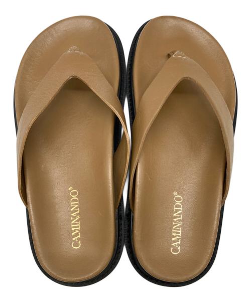 Caminando（カミナンド）Caminando (カミナンド) トングサンダル ベージュ サイズ:7の古着・服飾アイテム