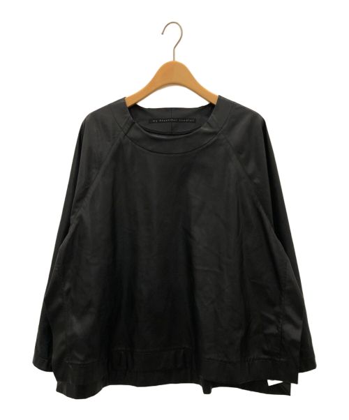 My Beautiful Landlet（マイビューティフルランドレット）My Beautiful Landlet (マイビューティフルランドレット) fake leater tops ブラックの古着・服飾アイテム