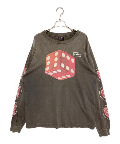 SAINT MICHAEL（セントマイケル）SAINT MICHAEL (セントマイケル) DICE L/S TEE ブラック サイズ:XLの古着・服飾アイテム