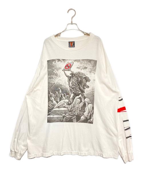 SAINT MICHAEL（セントマイケル）SAINT MICHAEL (セントマイケル) VLONE (ヴィーロン) LS TEE ホワイト サイズ:XXXLの古着・服飾アイテム