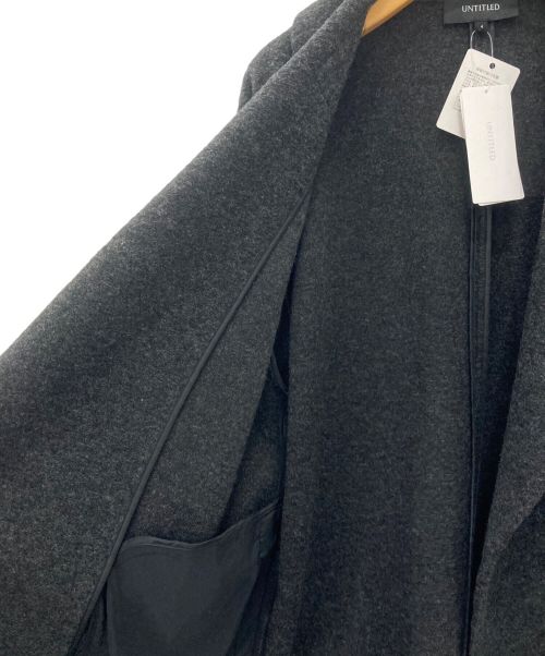 UNTITLED（アンタイトル）UNTITLED (アンタイトル) ショールカラーコート ダークグレー サイズ:4の古着・服飾アイテム