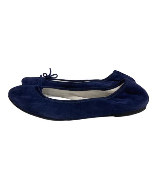 kurun（クルン）kurun (クルン) スウェードバレエパンプス ネイビー サイズ:25.5の古着・服飾アイテム