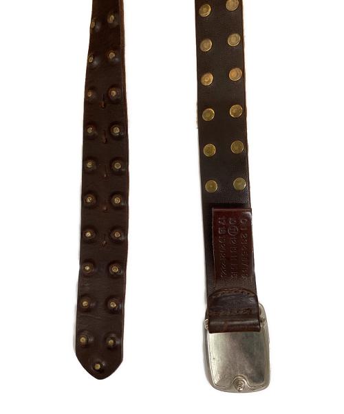 Maison Martin Margiela（メゾンマルタンマルジェラ）Maison Martin Margiela (メゾンマルタンマルジェラ) スタッズレザーベルト ブラウン サイズ:85の古着・服飾アイテム