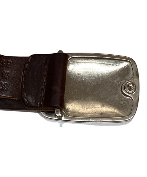 Maison Martin Margiela（メゾンマルタンマルジェラ）Maison Martin Margiela (メゾンマルタンマルジェラ) スタッズレザーベルト ブラウン サイズ:85の古着・服飾アイテム