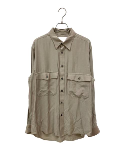 MAISON SPECIAL（メゾンスペシャル）MAISON SPECIAL (メゾンスペシャル) ACAR Dress-Over Fatigue Shirt ベージュの古着・服飾アイテム