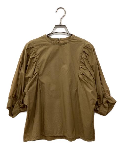 martinique（マルティニーク）martinique (マルティニーク) コンビパフスリーブプルオーバー ベージュ サイズ:Freeの古着・服飾アイテム