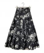 riendaリエンダ）の古着「サーキュラーティアードJ／Wフレアスカート」｜ブラック