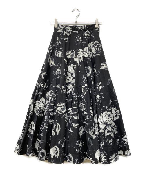 rienda（リエンダ）rienda (リエンダ) サーキュラーティアードJ／Wフレアスカート ブラック サイズ:Sの古着・服飾アイテム