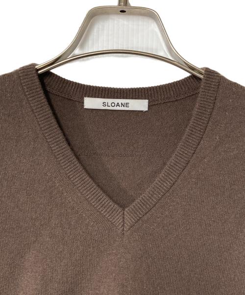 SLOANE（スローン）SLOANE (スローン) カシミヤVネックニット ブラウン サイズ:1の古着・服飾アイテム