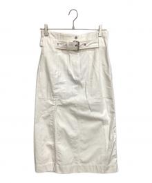 3.1 phillip lim（スリーワンフィリップリム）の古着「ベルテッドカーゴミディスカート」｜ホワイト