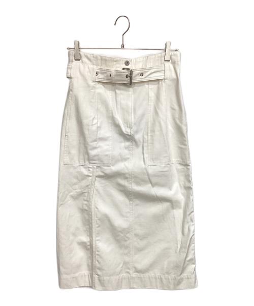 3.1 phillip lim（スリーワンフィリップリム）3.1 phillip lim (スリーワンフィリップリム) ベルテッドカーゴミディスカート ホワイト サイズ:2 未使用品の古着・服飾アイテム