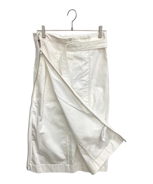 3.1 phillip lim（スリーワンフィリップリム）3.1 phillip lim (スリーワンフィリップリム) ベルテッドカーゴミディスカート ホワイト サイズ:2 未使用品の古着・服飾アイテム