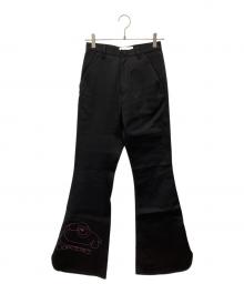 FACETASM（ファセッタズム）の古着「ペイントフレアパンツ」｜ブラック