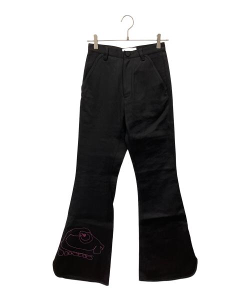 FACETASM（ファセッタズム）FACETASM (ファセッタズム) ペイントフレアパンツ ブラック サイズ:2の古着・服飾アイテム