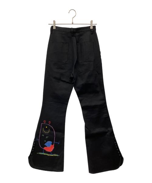 FACETASM（ファセッタズム）FACETASM (ファセッタズム) ペイントフレアパンツ ブラック サイズ:2の古着・服飾アイテム