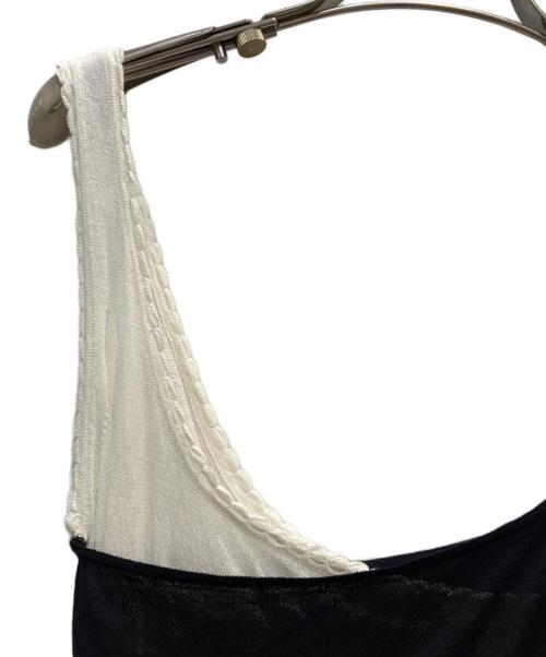 MM6 Maison Margiela（エムエムシックスメゾンマルジェラ）MM6 Maison Margiela (エムエムシックスメゾンマルジェラ) レイヤードニットワンピース ブラック サイズ:XSの古着・服飾アイテム