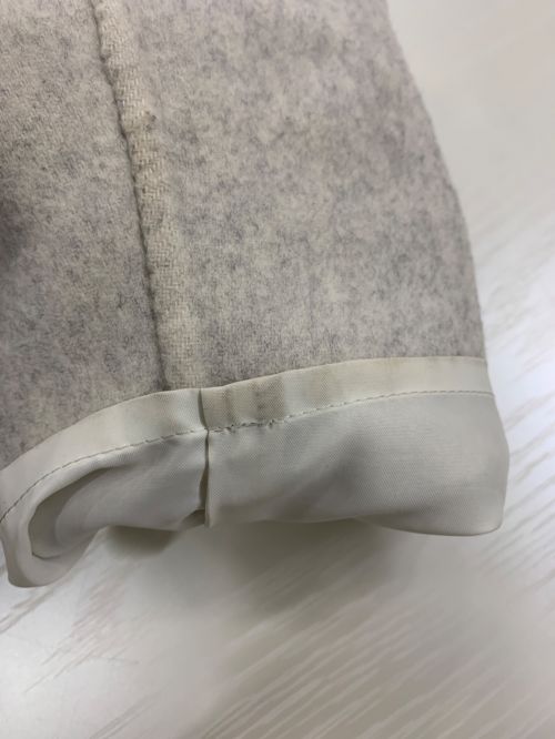 ENFOLD（エンフォルド）ENFOLD (エンフォルド) ウールソフトリバーノーカラーコート ネイビー サイズ:38の古着・服飾アイテム