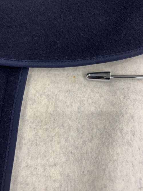 ENFOLD（エンフォルド）ENFOLD (エンフォルド) ウールソフトリバーノーカラーコート ネイビー サイズ:38の古着・服飾アイテム