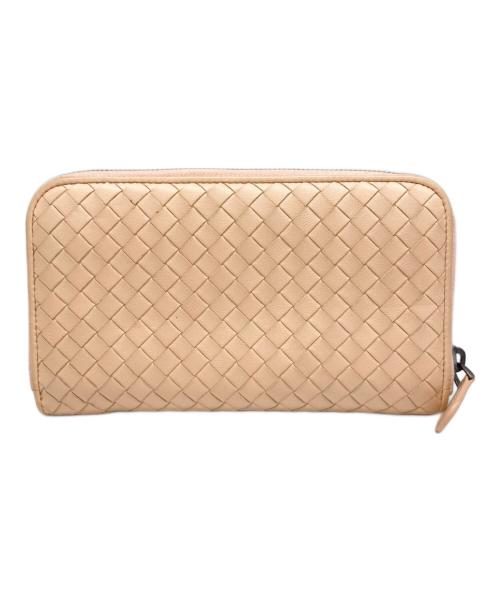 BOTTEGA VENETA（ボッテガベネタ）BOTTEGA VENETA (ボッテガベネタ) ラウンドファスナー長財布 ピンクの古着・服飾アイテム