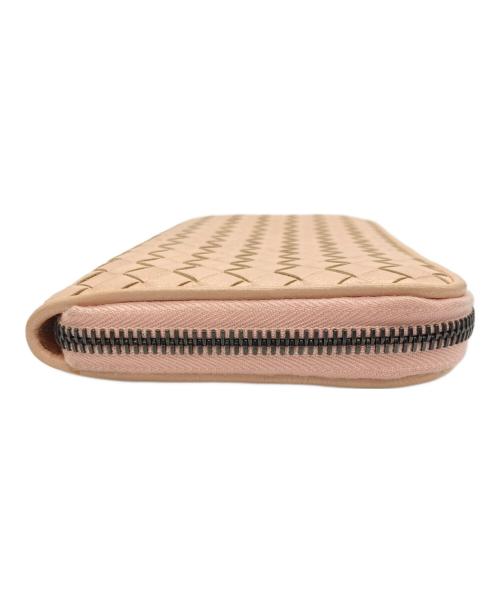 BOTTEGA VENETA（ボッテガベネタ）BOTTEGA VENETA (ボッテガベネタ) ラウンドファスナー長財布 ピンクの古着・服飾アイテム