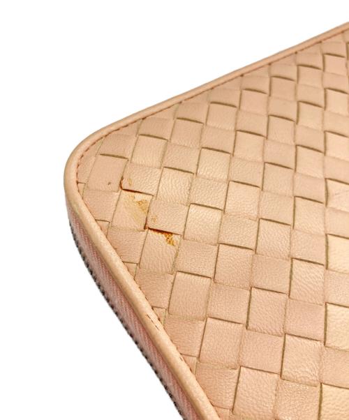 BOTTEGA VENETA（ボッテガベネタ）BOTTEGA VENETA (ボッテガベネタ) ラウンドファスナー長財布 ピンクの古着・服飾アイテム