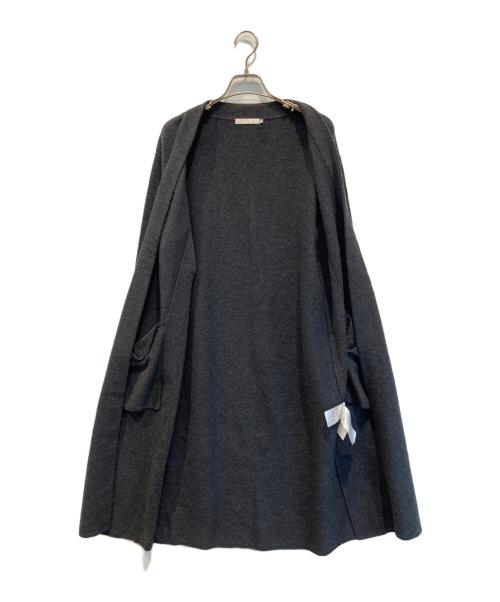 icB（アイシービー）icB (アイシービー) ミルドウール ロングカーディガン グレー サイズ:XSの古着・服飾アイテム