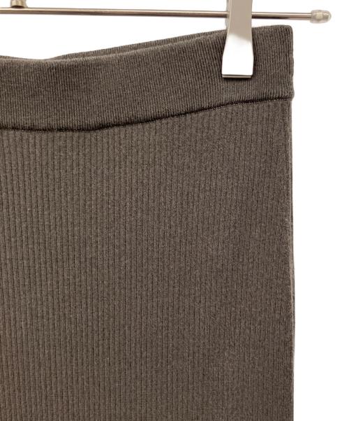 CHAOS（カオス）Chaos (カオス) 16Gインプレリブニット タイトロングスカート ブラウン サイズ:Fの古着・服飾アイテム