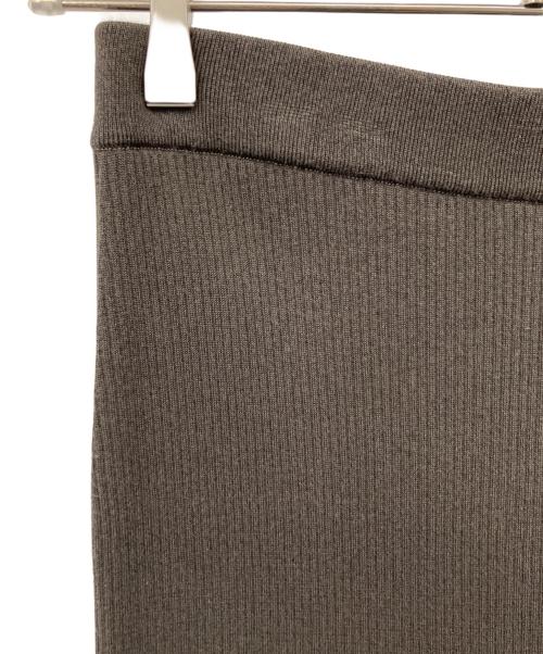 CHAOS（カオス）Chaos (カオス) 16Gインプレリブニット タイトロングスカート ブラウン サイズ:Fの古着・服飾アイテム