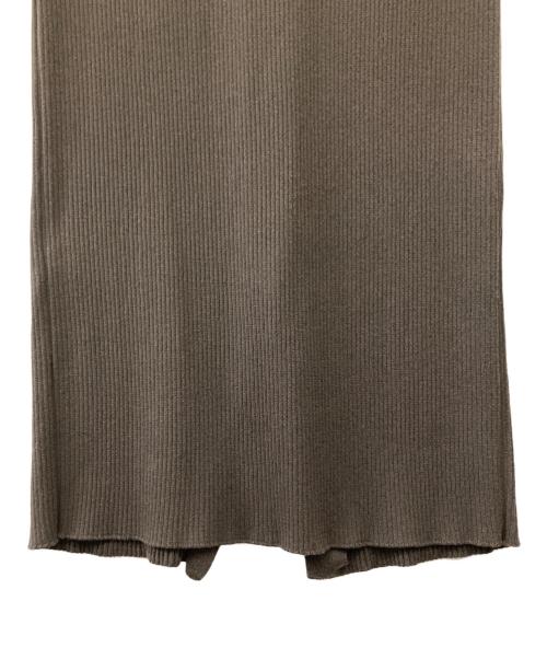 CHAOS（カオス）Chaos (カオス) 16Gインプレリブニット タイトロングスカート ブラウン サイズ:Fの古着・服飾アイテム