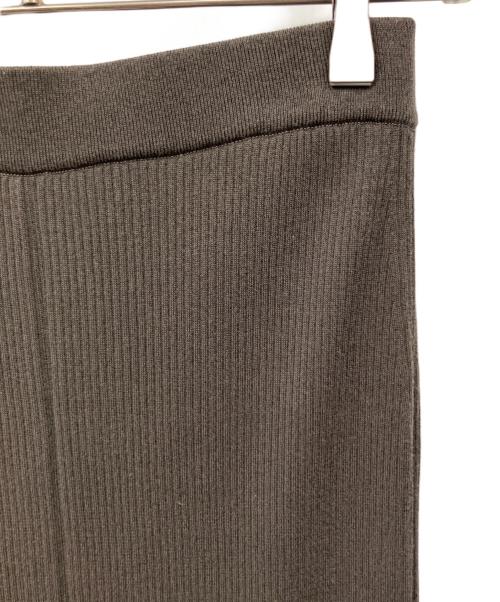 CHAOS（カオス）Chaos (カオス) 16Gインプレリブニット タイトロングスカート ブラウン サイズ:Fの古着・服飾アイテム