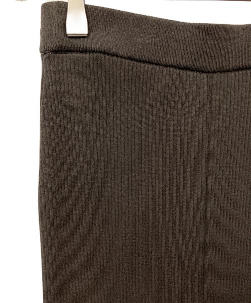 CHAOS（カオス）Chaos (カオス) 16Gインプレリブニット タイトロングスカート ブラウン サイズ:Fの古着・服飾アイテム