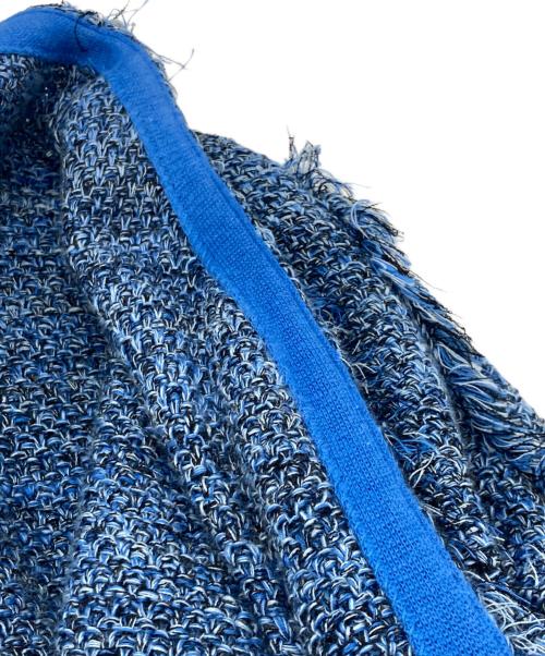 ADAWAS（アダワス）ADAWAS (アダワス) SUMMER TWEED KNIT JACKET ブルー サイズ:FREEの古着・服飾アイテム