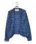 ADAWAS（アダワス）の古着「SUMMER TWEED KNIT JACKET(サマー ツイード ニット ジャケット)」｜ブルー