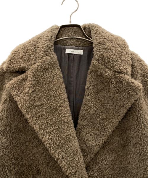 CASA FLINE（カーサフライン）CASA FLINE (カーサフライン) ボアウールコート ブラウン サイズ:Fの古着・服飾アイテム