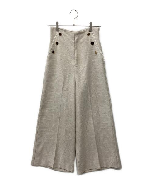 Mystrada（マイストラーダ）Mystrada (マイストラーダ) サマーツイードワイドパンツ アイボリー サイズ:36　の古着・服飾アイテム