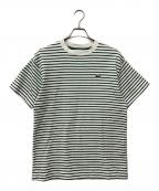 LACOSTEラコステ）の古着「ボーダーTシャツ」｜ホワイト×グリーン
