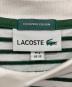 中古・古着 LACOSTE (ラコステ) ボーダーTシャツ ホワイト×グリーン サイズ:XS：4000円