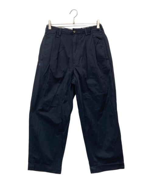TapWater（タップウォーター）TapWater (タップウォーター) Cotton Chino Tuck Trousers ネイビー サイズ:34の古着・服飾アイテム