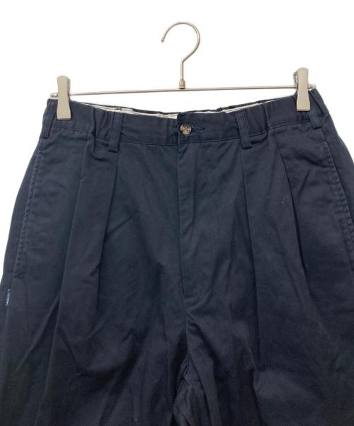 TapWater（タップウォーター）TapWater (タップウォーター) Cotton Chino Tuck Trousers ネイビー サイズ:34の古着・服飾アイテム