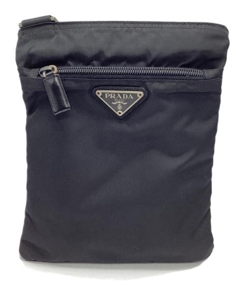 PRADA（プラダ）PRADA (プラダ) ナイロンショルダーバッグ ブラックの古着・服飾アイテム