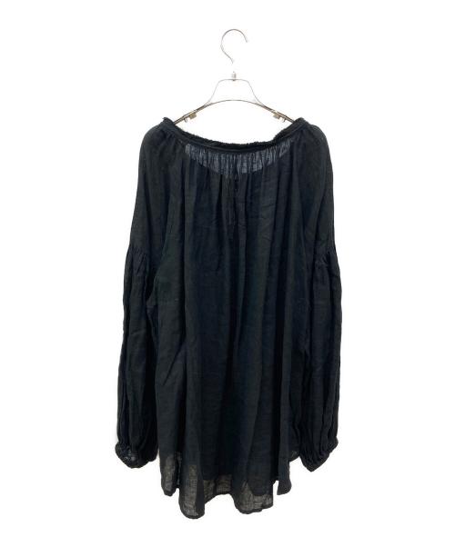 FRAMeWORK（フレームワーク）FRAMeWORK (フレームワーク) リネンガーゼブラウス ブラック サイズ:FREEの古着・服飾アイテム