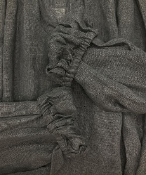 FRAMeWORK（フレームワーク）FRAMeWORK (フレームワーク) リネンガーゼブラウス ブラック サイズ:FREEの古着・服飾アイテム