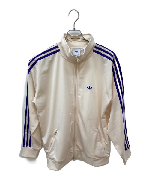 adidas Originals（アディダスオリジナル）adidas originals (アディダスオリジナル) トラックジャケット(ジェンダーニュートラル) ベージュ×パープル サイズ:XSの古着・服飾アイテム