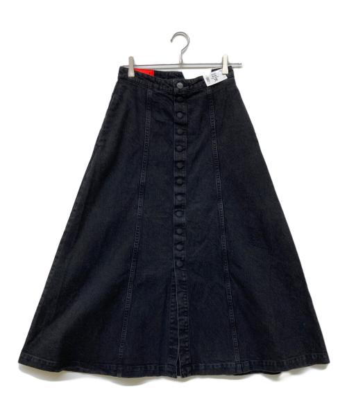 Preloved（プレラブド）Preloved (プレラブド) ブラックフレア デニムスカート ブラック サイズ:26 未使用品の古着・服飾アイテム