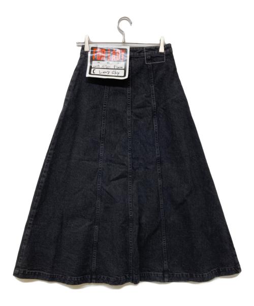 Preloved（プレラブド）Preloved (プレラブド) ブラックフレア デニムスカート ブラック サイズ:26 未使用品の古着・服飾アイテム