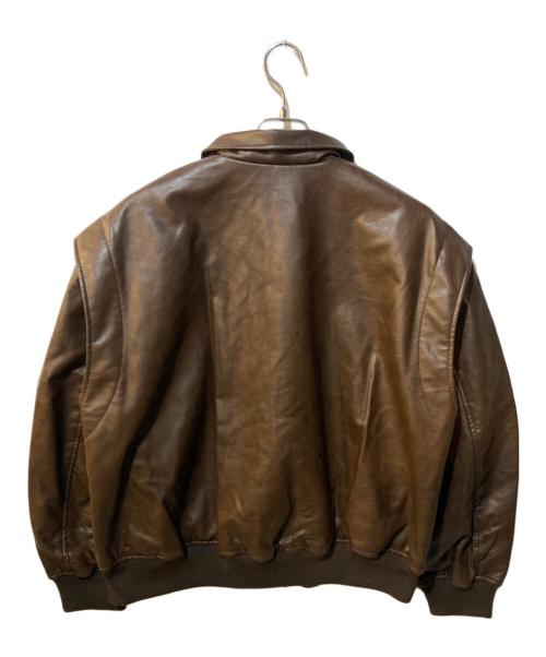 UNGRID（アングリッド）UNGRID (アングリッド) フェイクレザーブルゾン ブラウン サイズ:Freeの古着・服飾アイテム