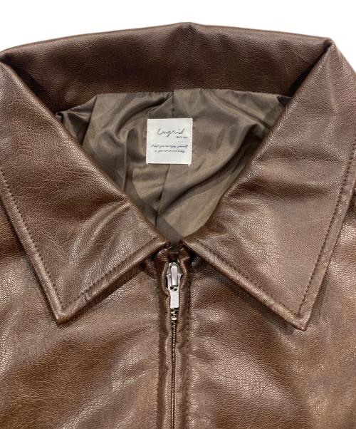 UNGRID（アングリッド）UNGRID (アングリッド) フェイクレザーブルゾン ブラウン サイズ:Freeの古着・服飾アイテム